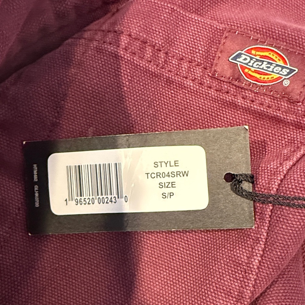 BNWT Dickies Stonewashed Duck Lined Chore Coat Stonewashed Grape Wine Small S - Picture 9 of 10